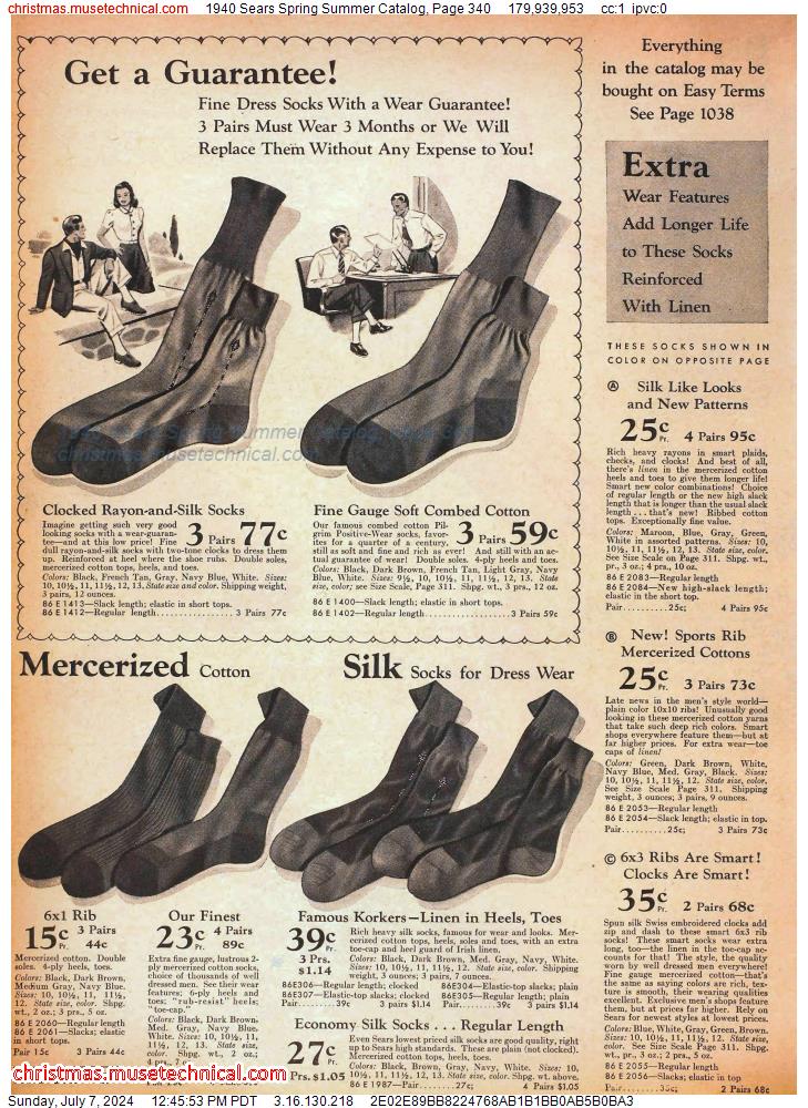 1940 Sears Spring Summer Catalog, Page 340