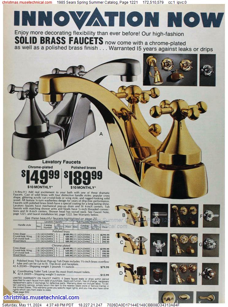 1985 Sears Spring Summer Catalog, Page 1221