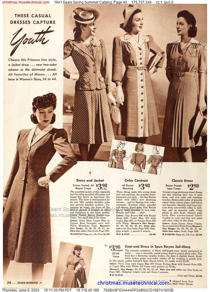 1941 Sears Spring Summer Catalog, Page 40