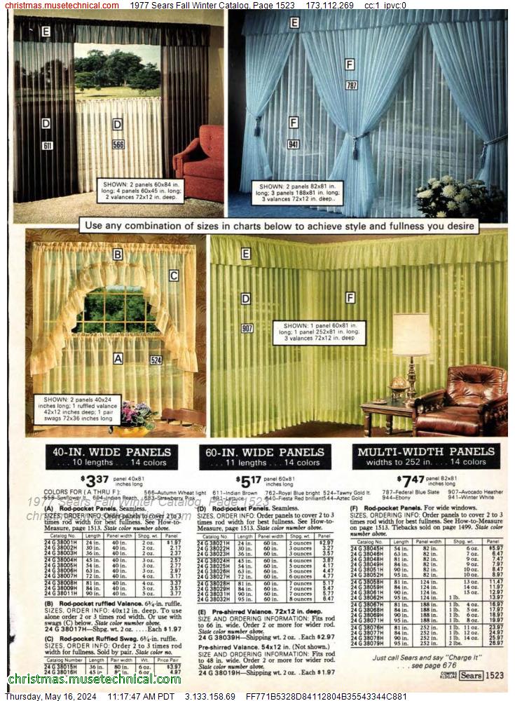 1977 Sears Fall Winter Catalog, Page 1523
