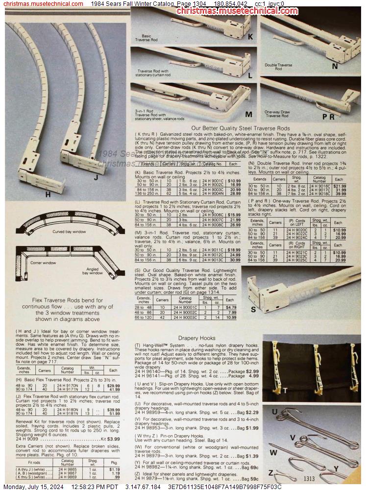 1984 Sears Fall Winter Catalog, Page 1304