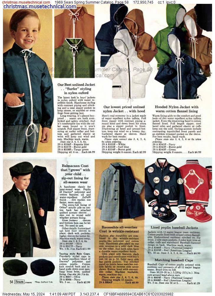 1969 Sears Spring Summer Catalog, Page 58