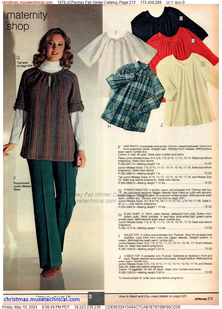 1979 JCPenney Fall Winter Catalog, Page 213