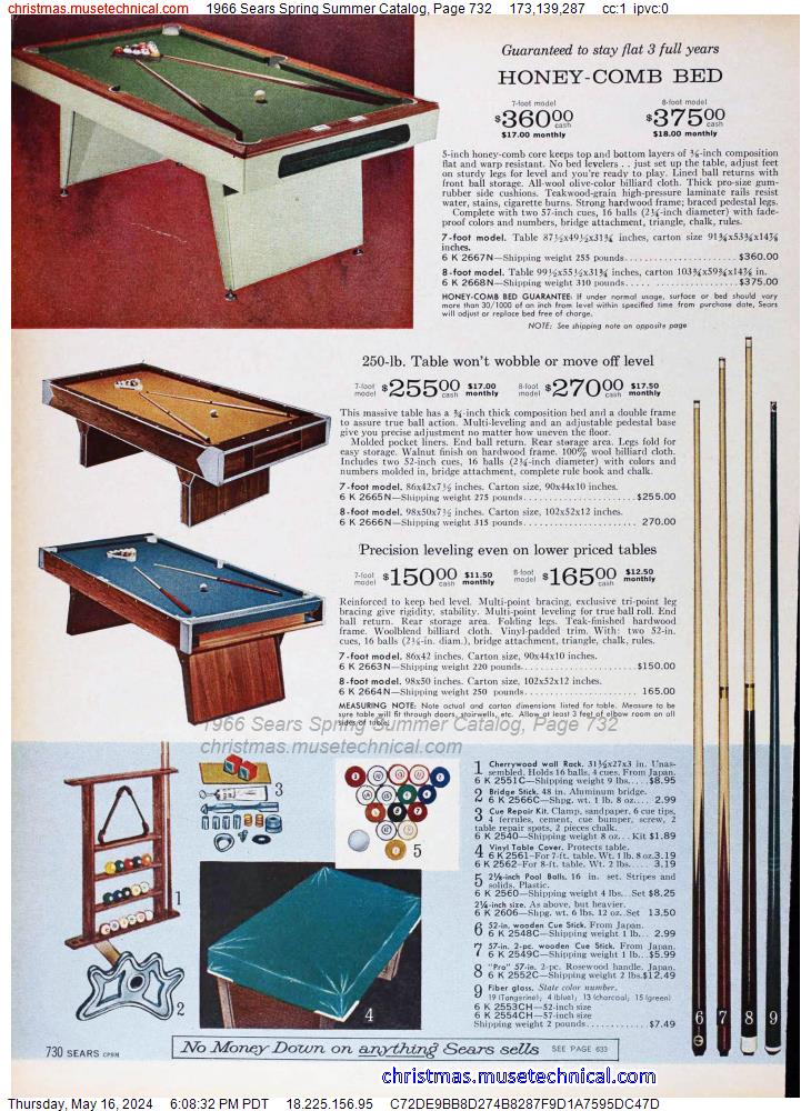 1966 Sears Spring Summer Catalog, Page 732