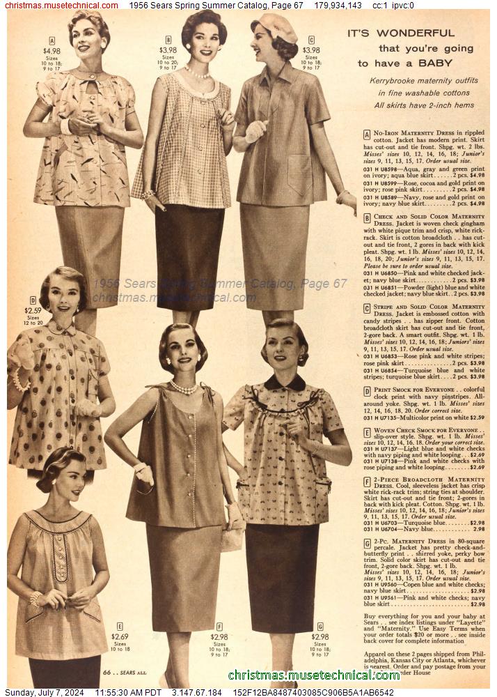 1956 Sears Spring Summer Catalog, Page 67