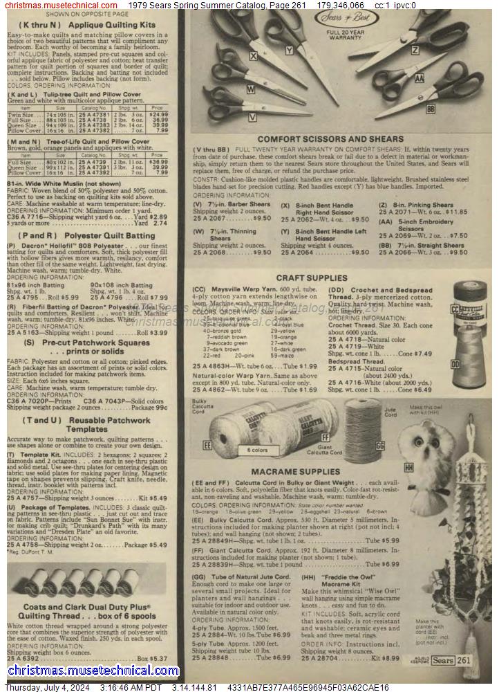 1979 Sears Spring Summer Catalog, Page 261
