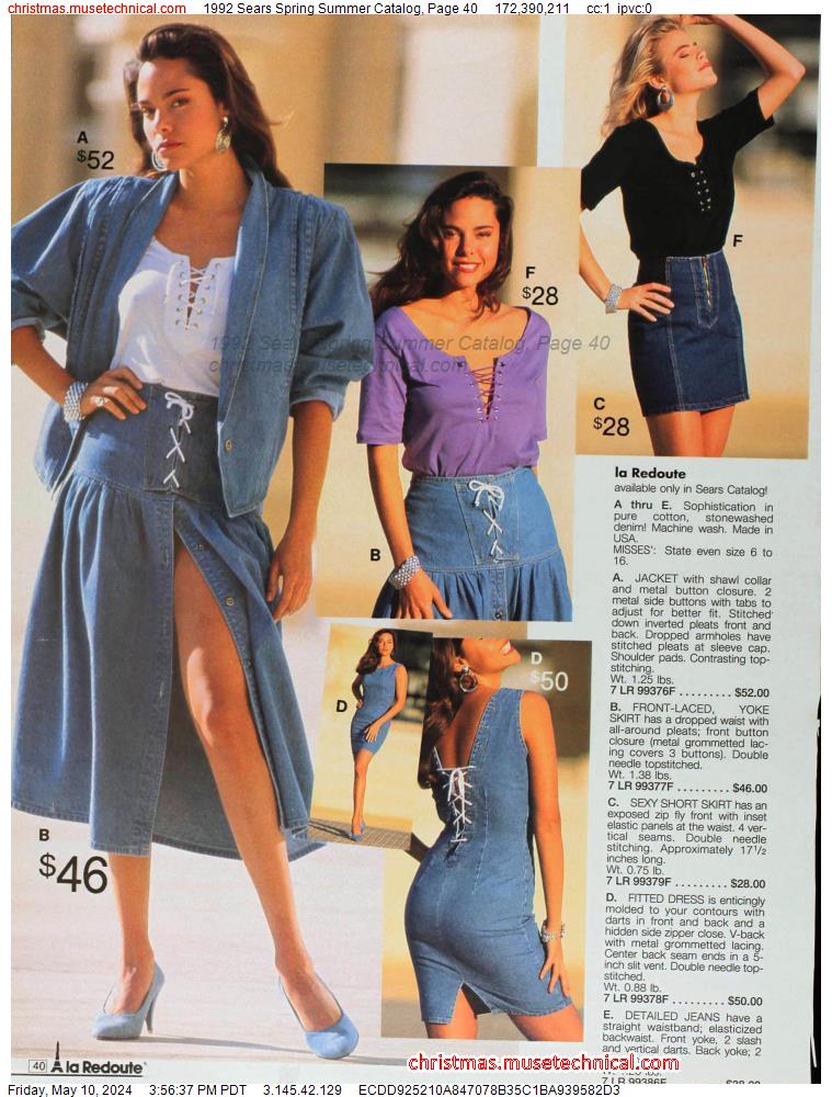 1992 Sears Spring Summer Catalog, Page 40