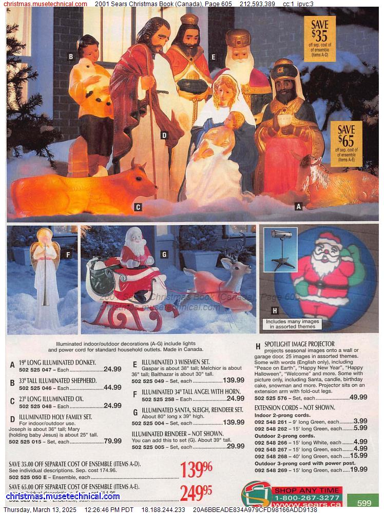 2001 Sears Christmas Book (Canada), Page 605