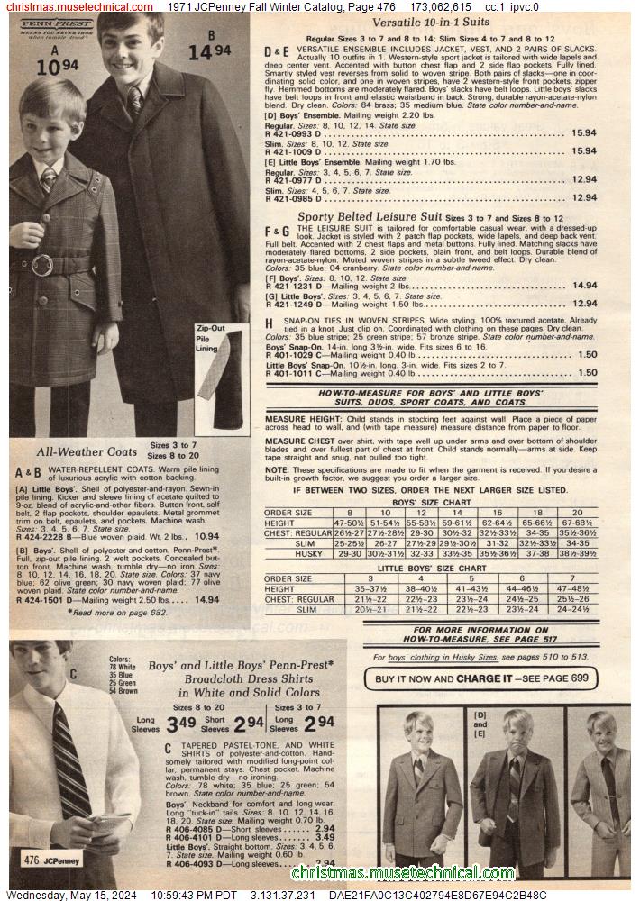 1971 JCPenney Fall Winter Catalog, Page 476