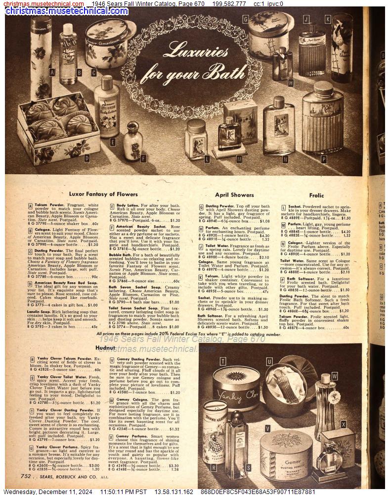 1946 Sears Fall Winter Catalog, Page 670