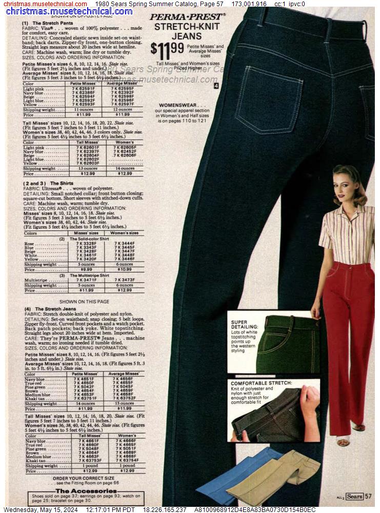 1980 Sears Spring Summer Catalog, Page 57