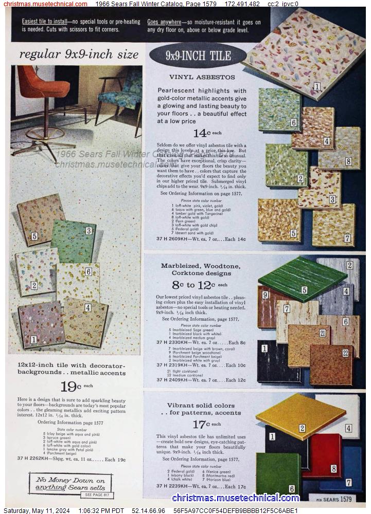 1966 Sears Fall Winter Catalog, Page 1579
