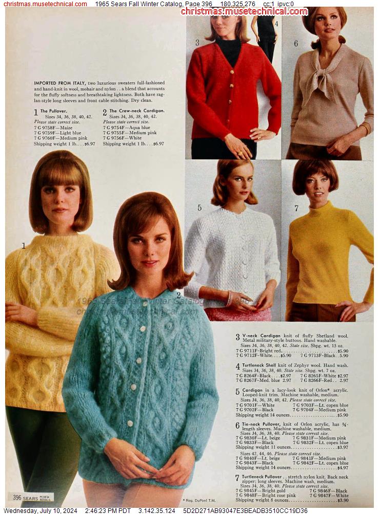 1965 Sears Fall Winter Catalog, Page 396