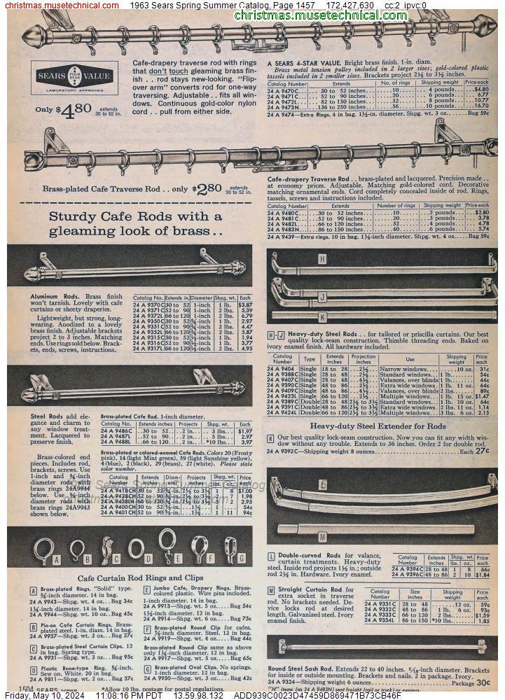 1963 Sears Spring Summer Catalog, Page 1457