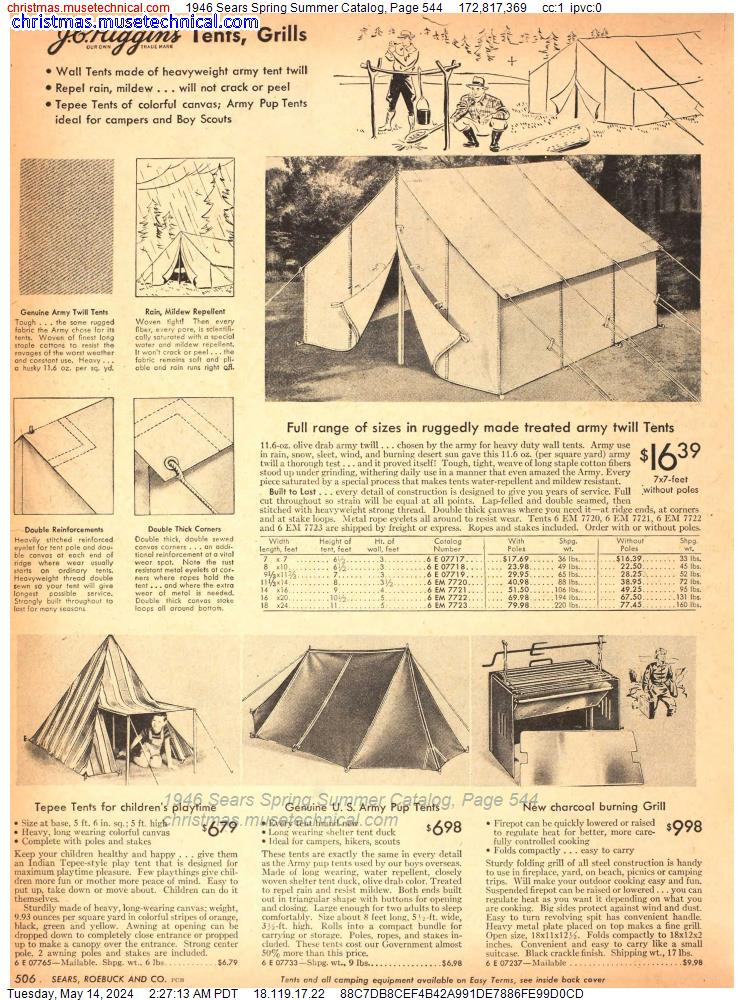 1946 Sears Spring Summer Catalog, Page 544