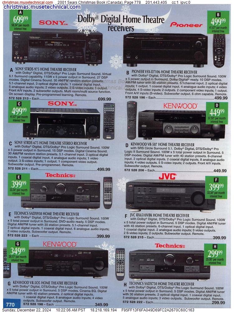 2001 Sears Christmas Book (Canada), Page 778