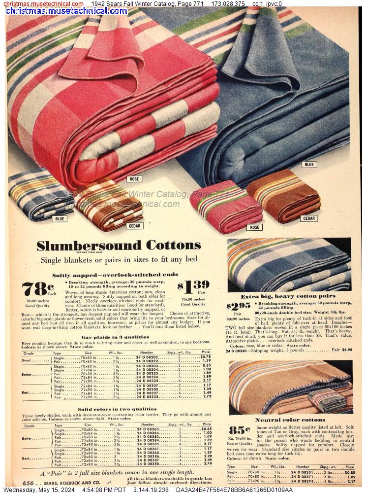 1942 Sears Fall Winter Catalog, Page 771