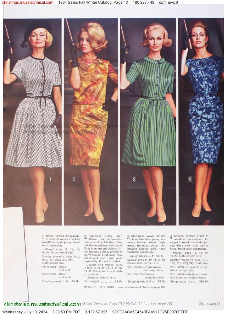 1964 Sears Fall Winter Catalog, Page 43