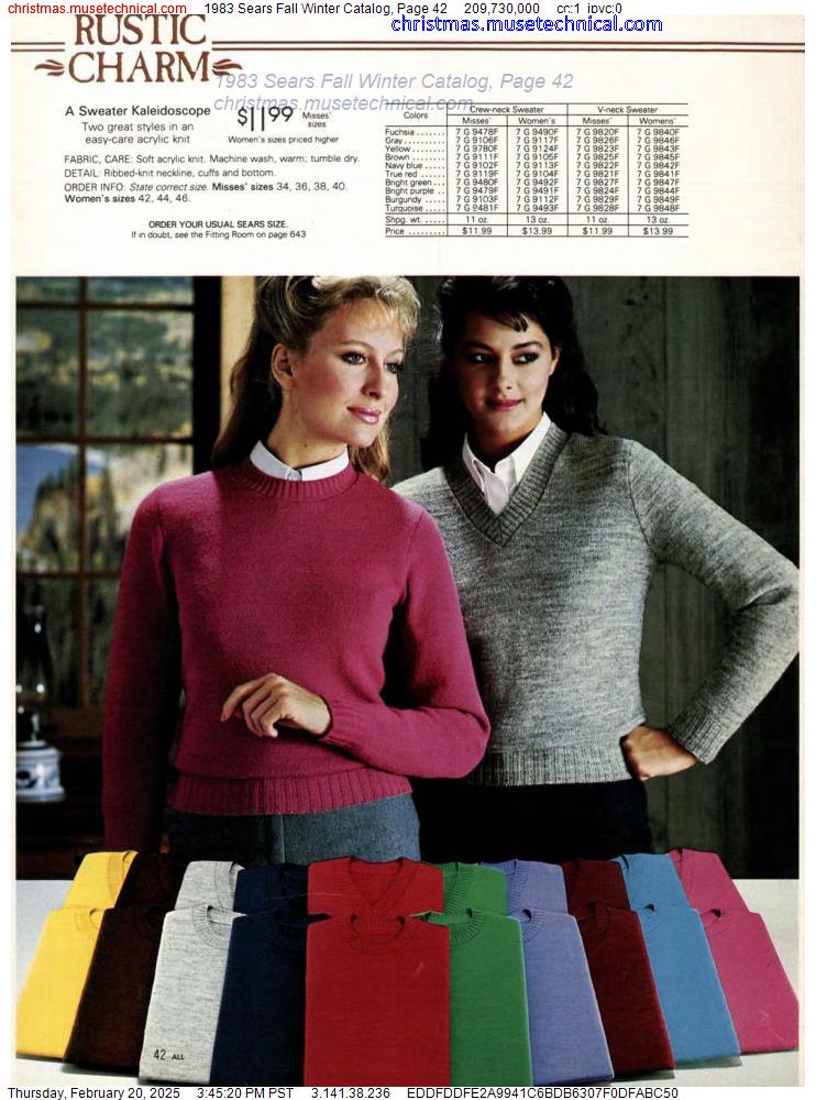 1983 Sears Fall Winter Catalog, Page 42