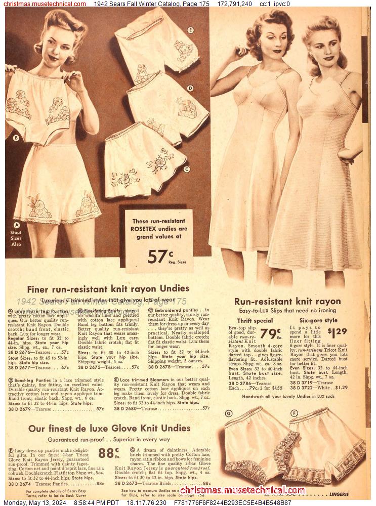 1942 Sears Fall Winter Catalog, Page 175