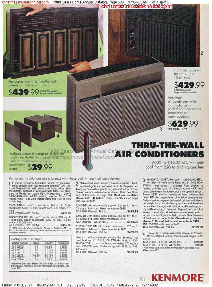 1989 Sears Home Annual Catalog, Page 608