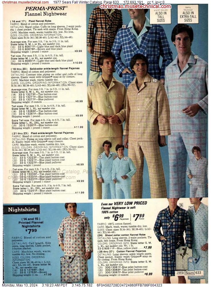 1977 Sears Fall Winter Catalog, Page 633