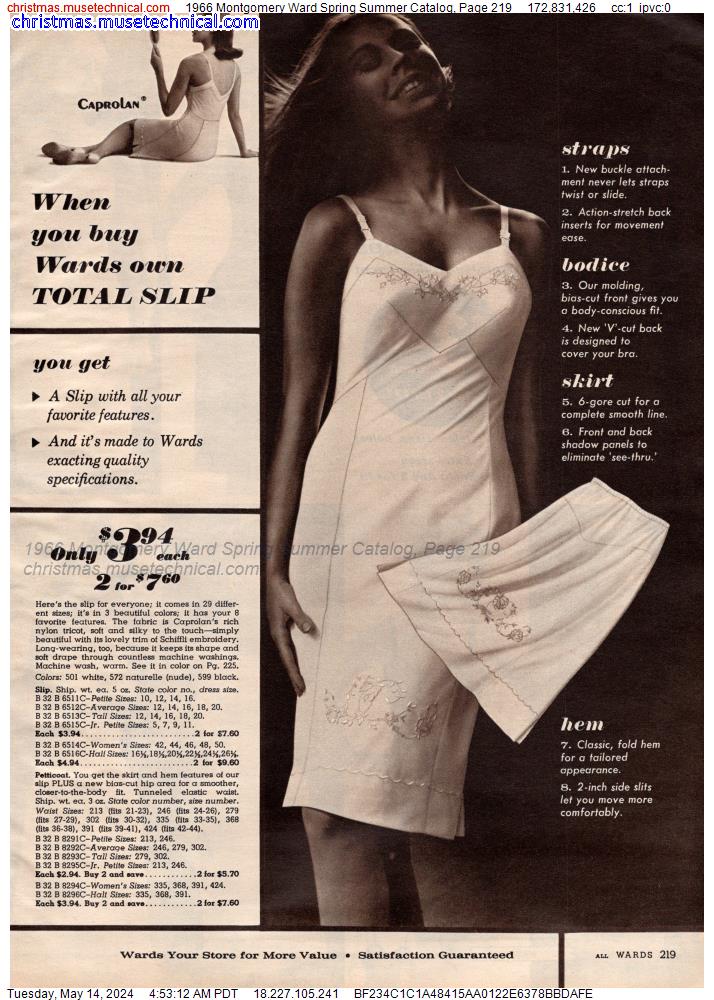 1966 Montgomery Ward Spring Summer Catalog, Page 219