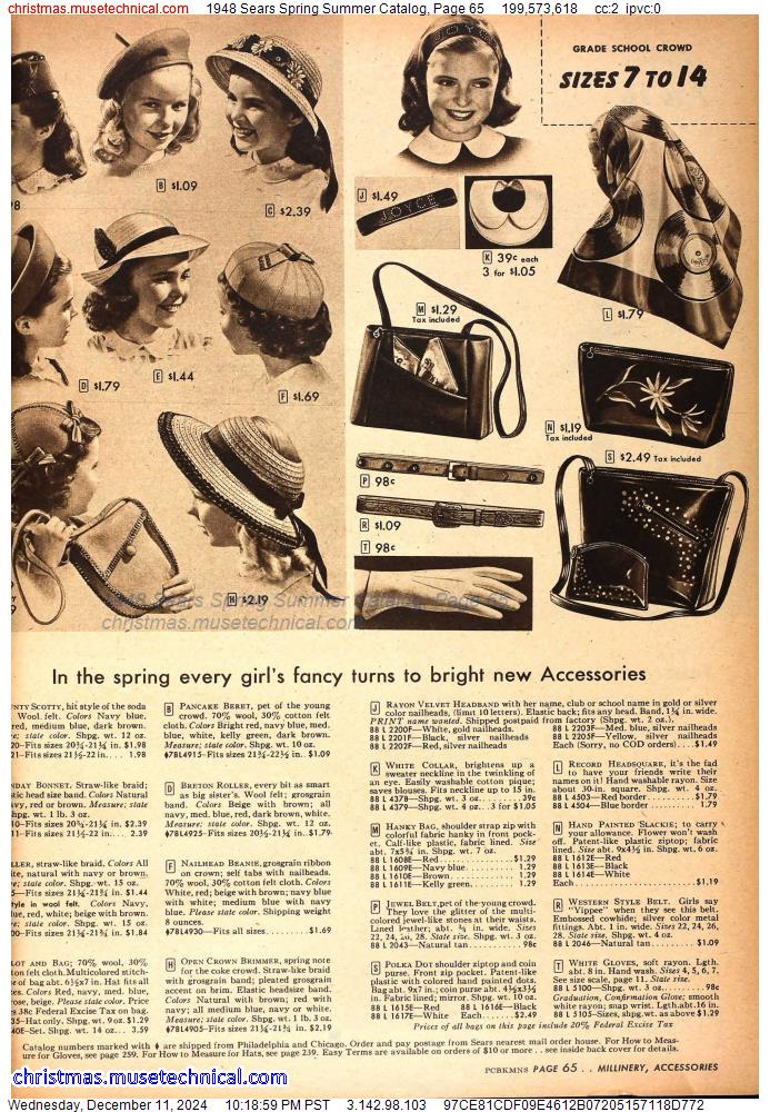 1948 Sears Spring Summer Catalog, Page 65