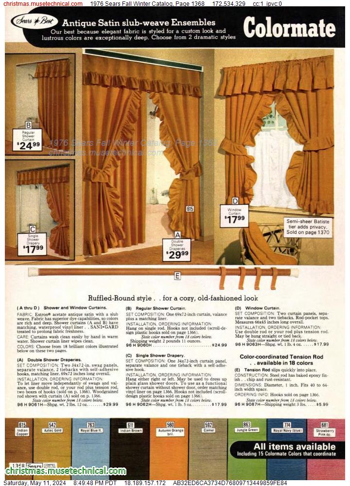 1976 Sears Fall Winter Catalog, Page 1368