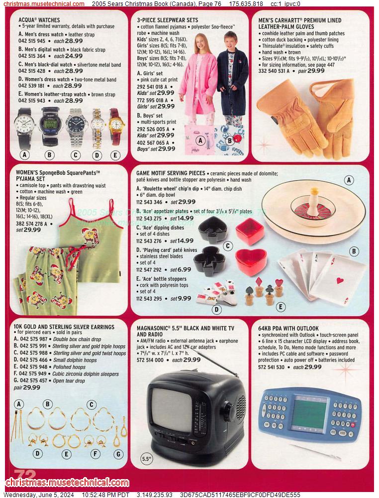2005 Sears Christmas Book (Canada), Page 76