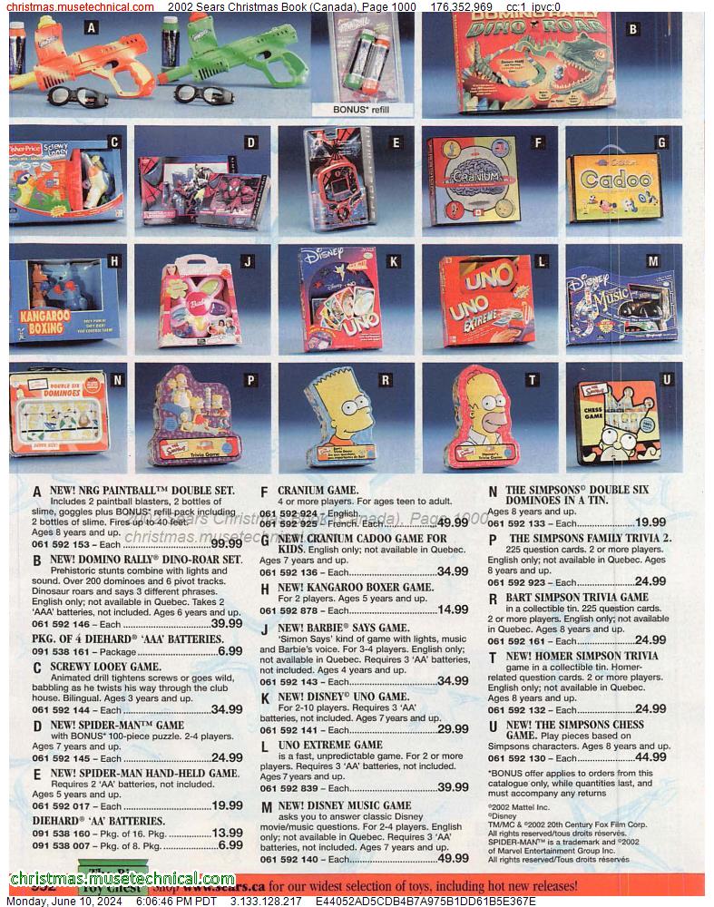 2002 Sears Christmas Book (Canada), Page 1000