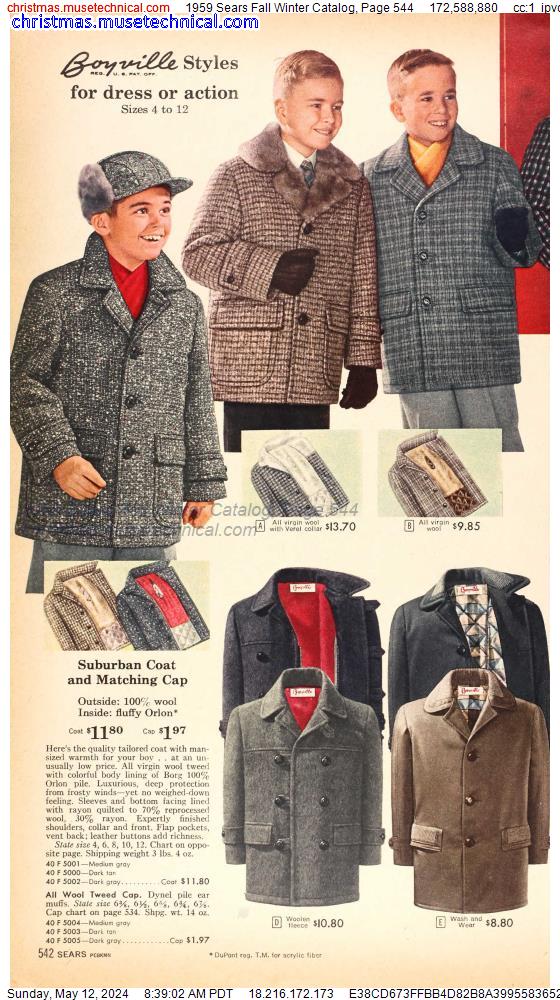 1959 Sears Fall Winter Catalog, Page 544