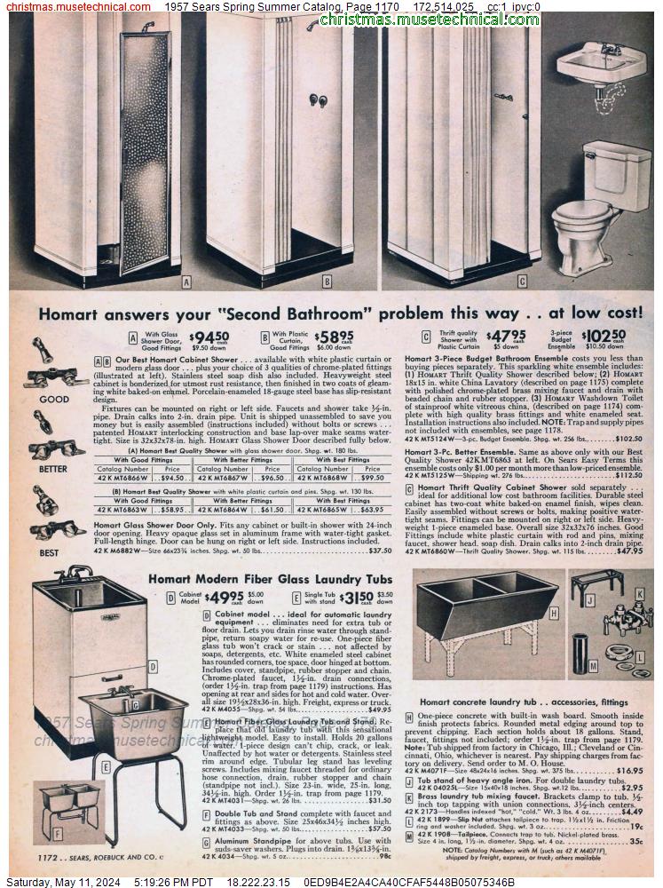 1957 Sears Spring Summer Catalog, Page 1170