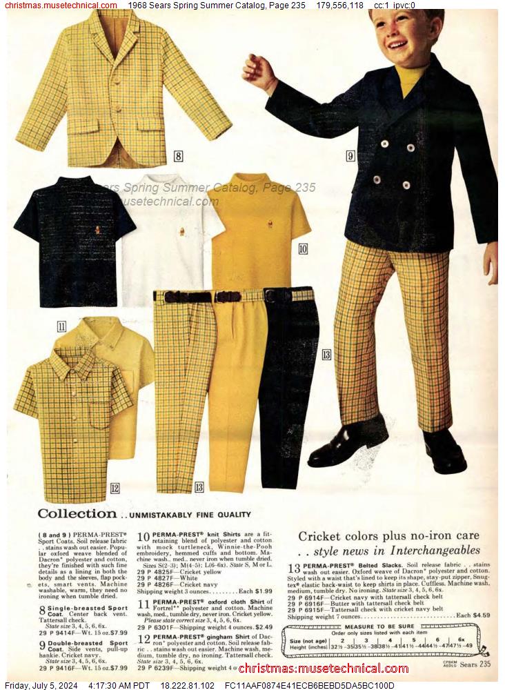 1968 Sears Spring Summer Catalog, Page 235