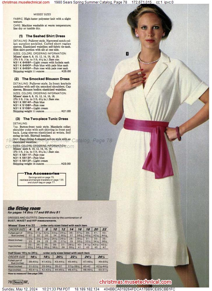 1980 Sears Spring Summer Catalog, Page 78