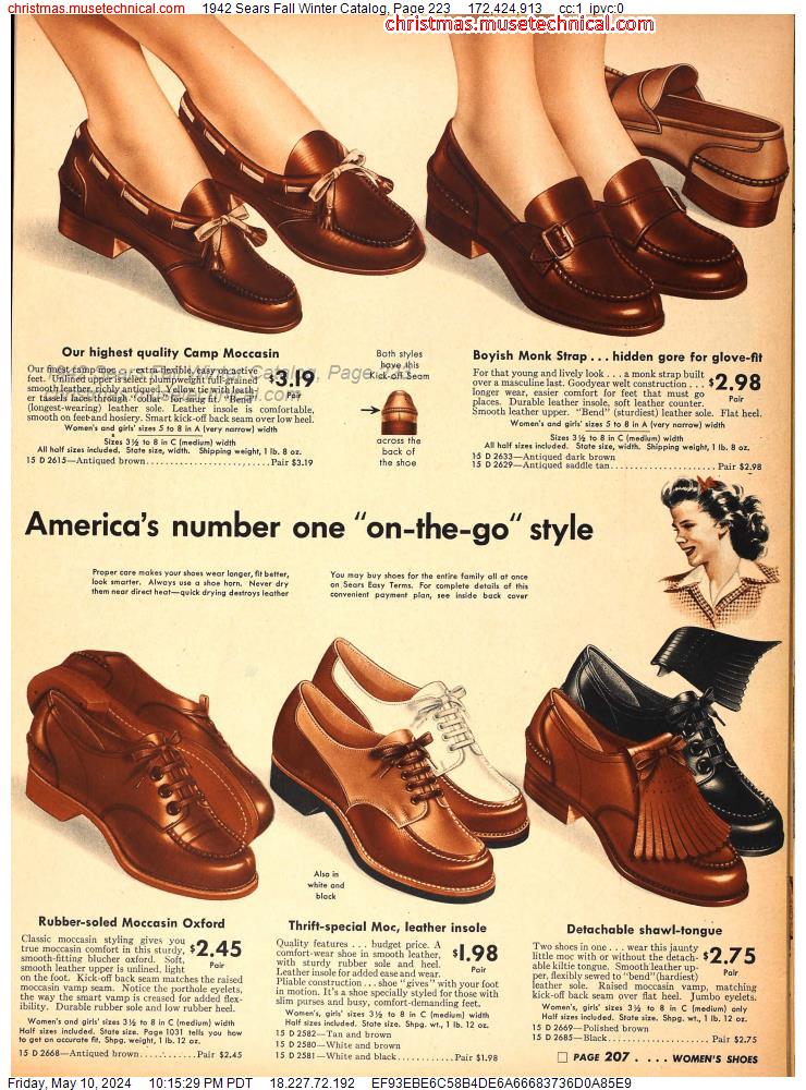 1942 Sears Fall Winter Catalog, Page 223