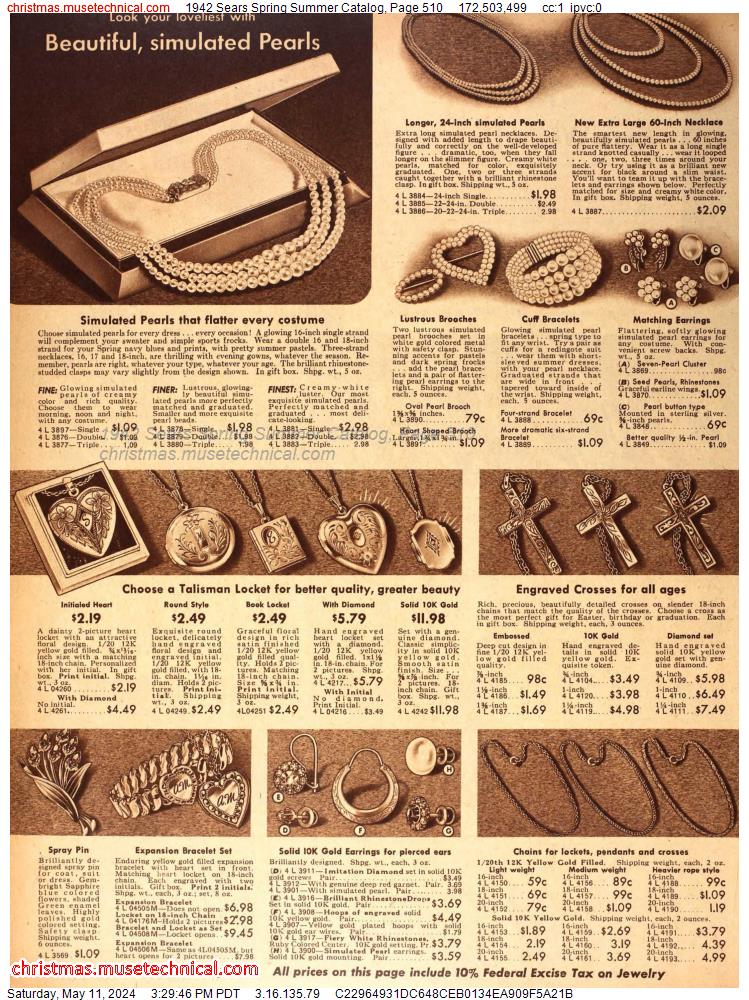 1942 Sears Spring Summer Catalog, Page 510