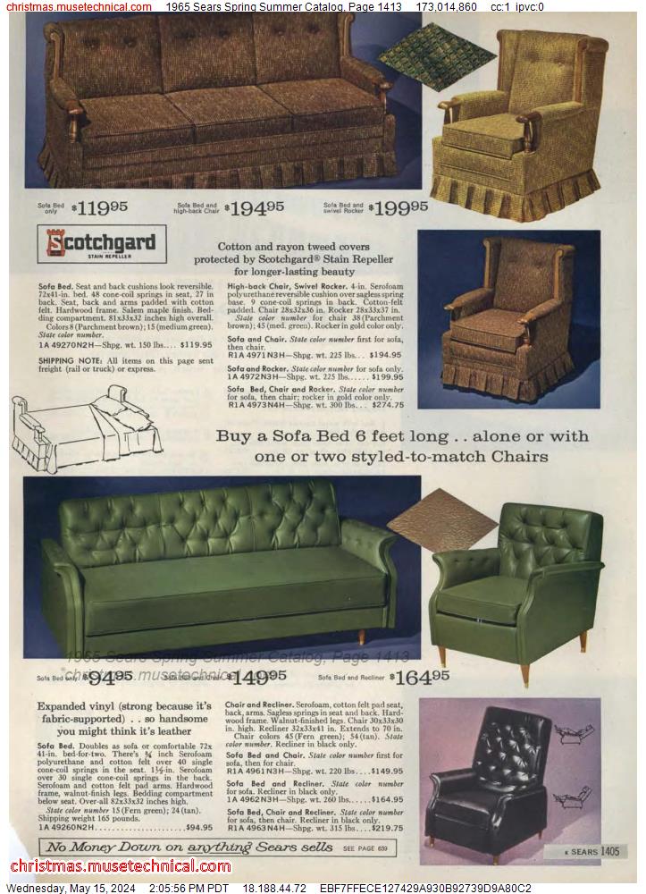 1965 Sears Spring Summer Catalog, Page 1413