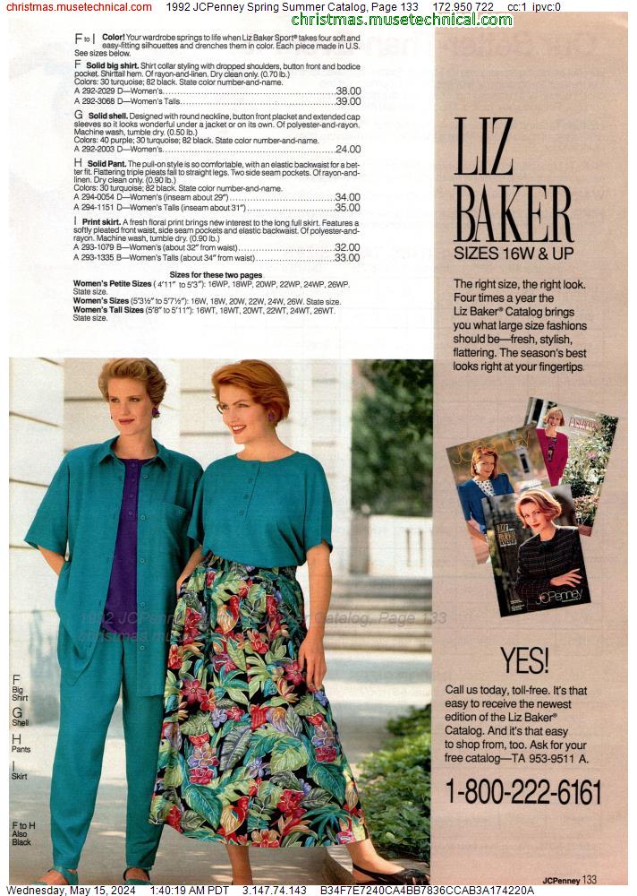 1992 JCPenney Spring Summer Catalog, Page 133