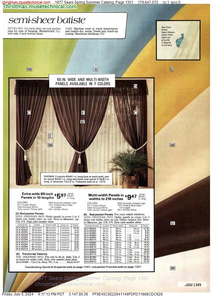 1977 Sears Spring Summer Catalog, Page 1351