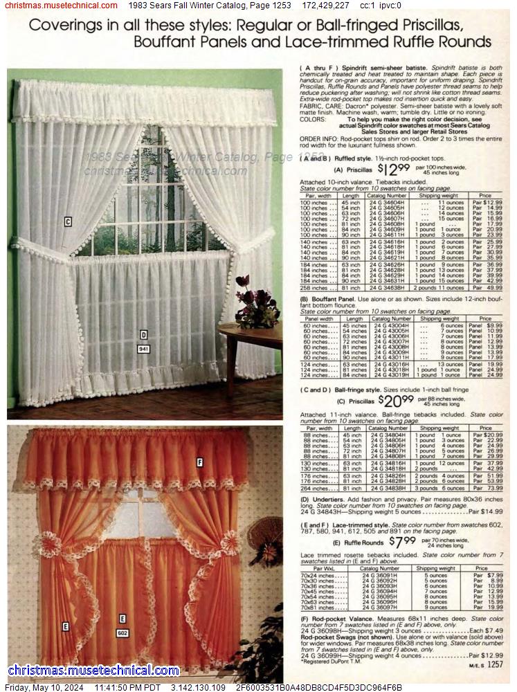 1983 Sears Fall Winter Catalog, Page 1253