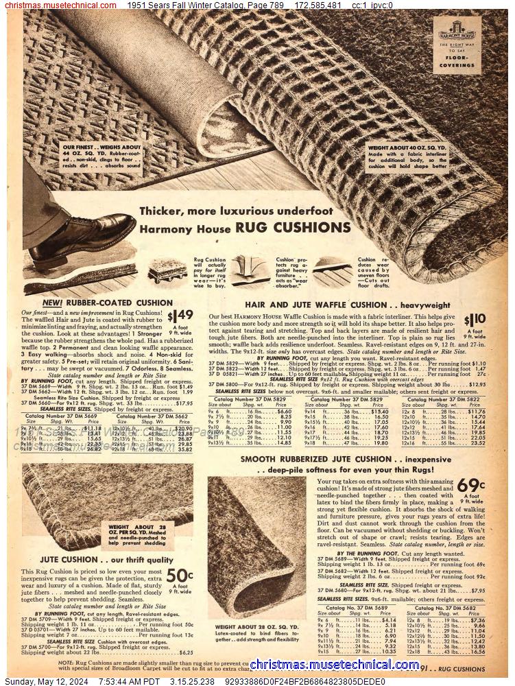 1951 Sears Fall Winter Catalog, Page 789