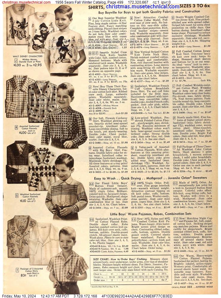 1956 Sears Fall Winter Catalog, Page 499