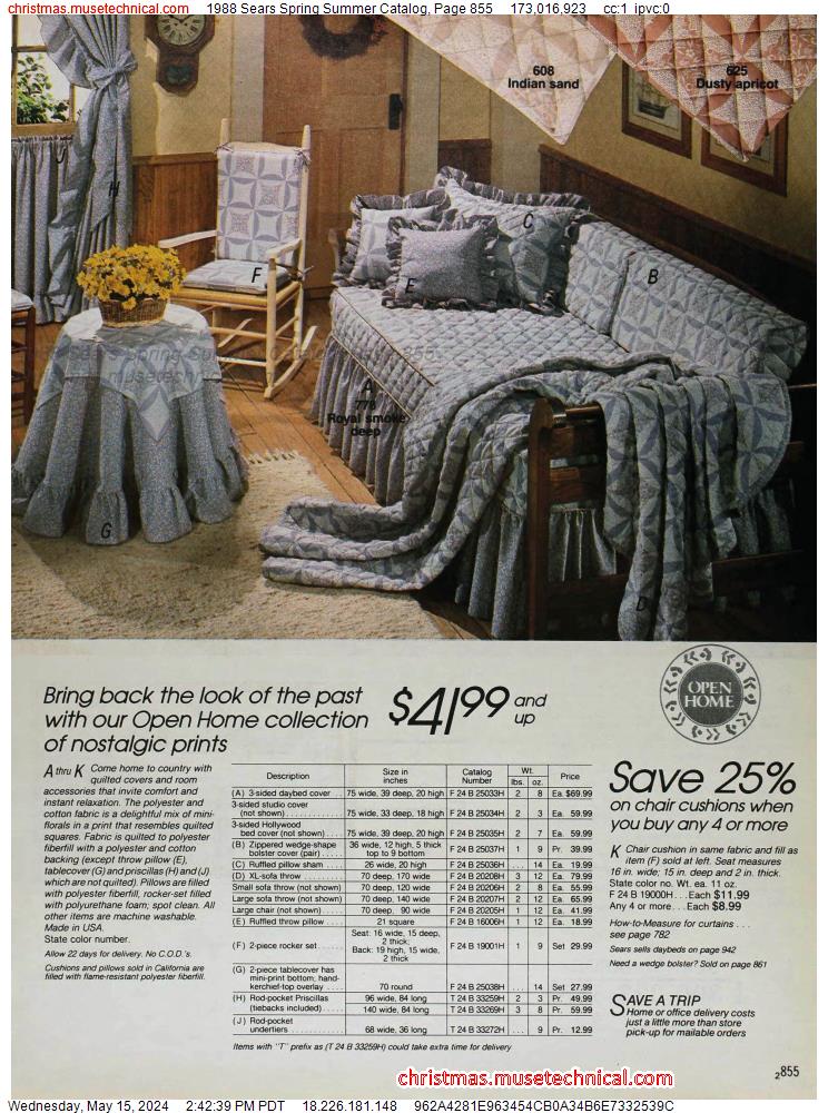 1988 Sears Spring Summer Catalog, Page 855