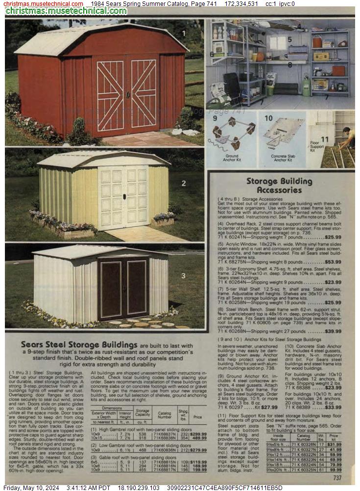 1984 Sears Spring Summer Catalog, Page 741