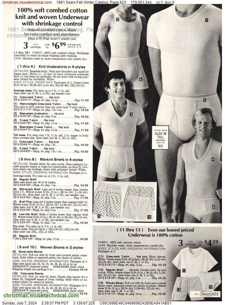 1981 Sears Fall Winter Catalog, Page 623
