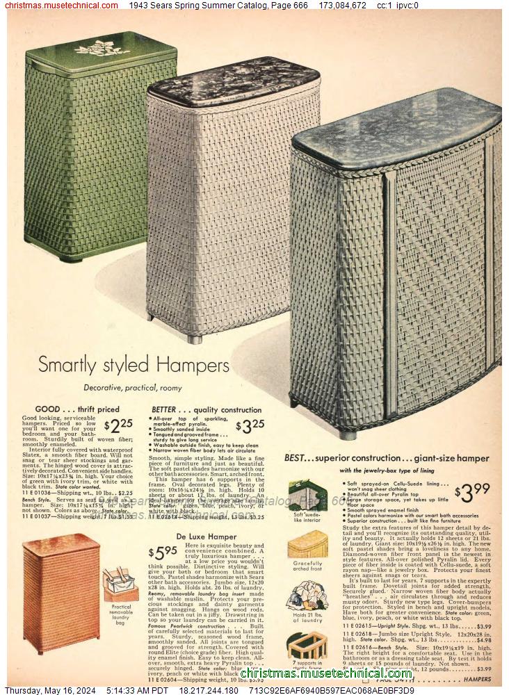 1943 Sears Spring Summer Catalog, Page 666