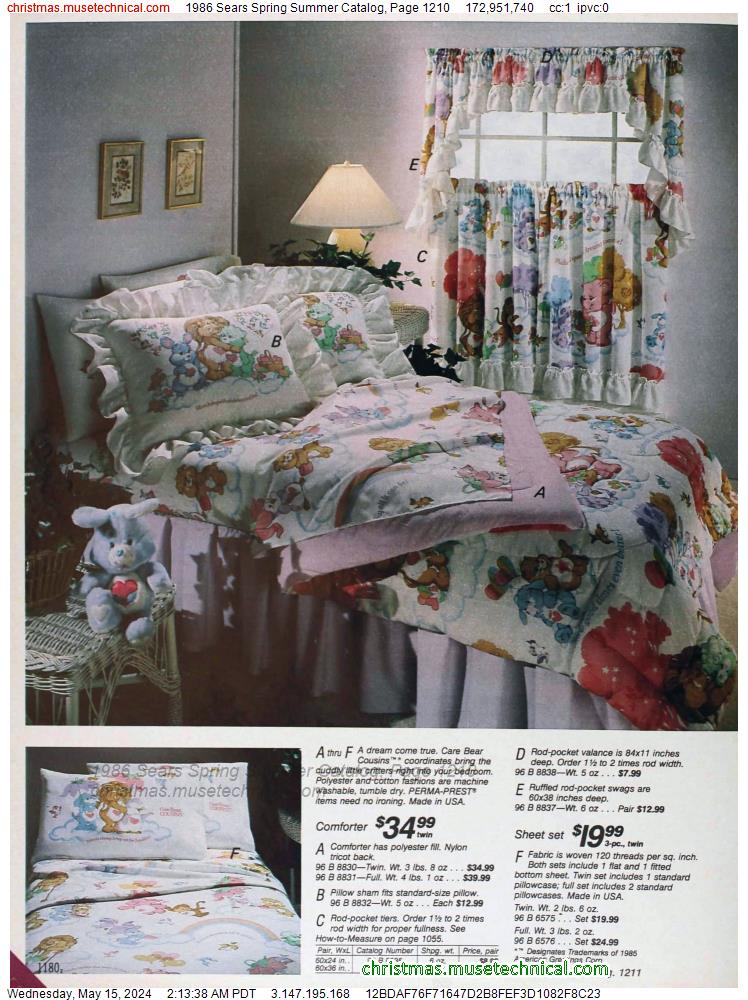 1986 Sears Spring Summer Catalog, Page 1210