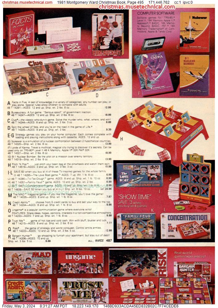 1981 Montgomery Ward Christmas Book, Page 495