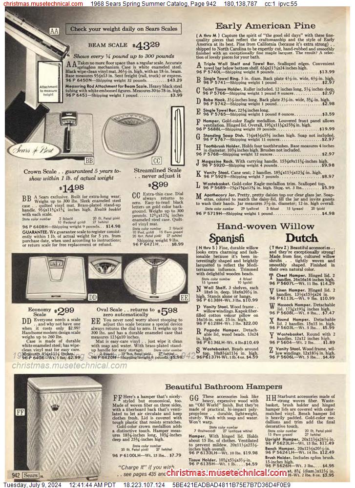 1968 Sears Spring Summer Catalog, Page 942